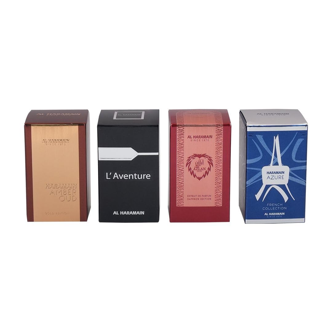 Al Haramain Kit Al Haramain 4X10Ml Gold +L'Aventure +Azlan Saffron +Azure — Unissex