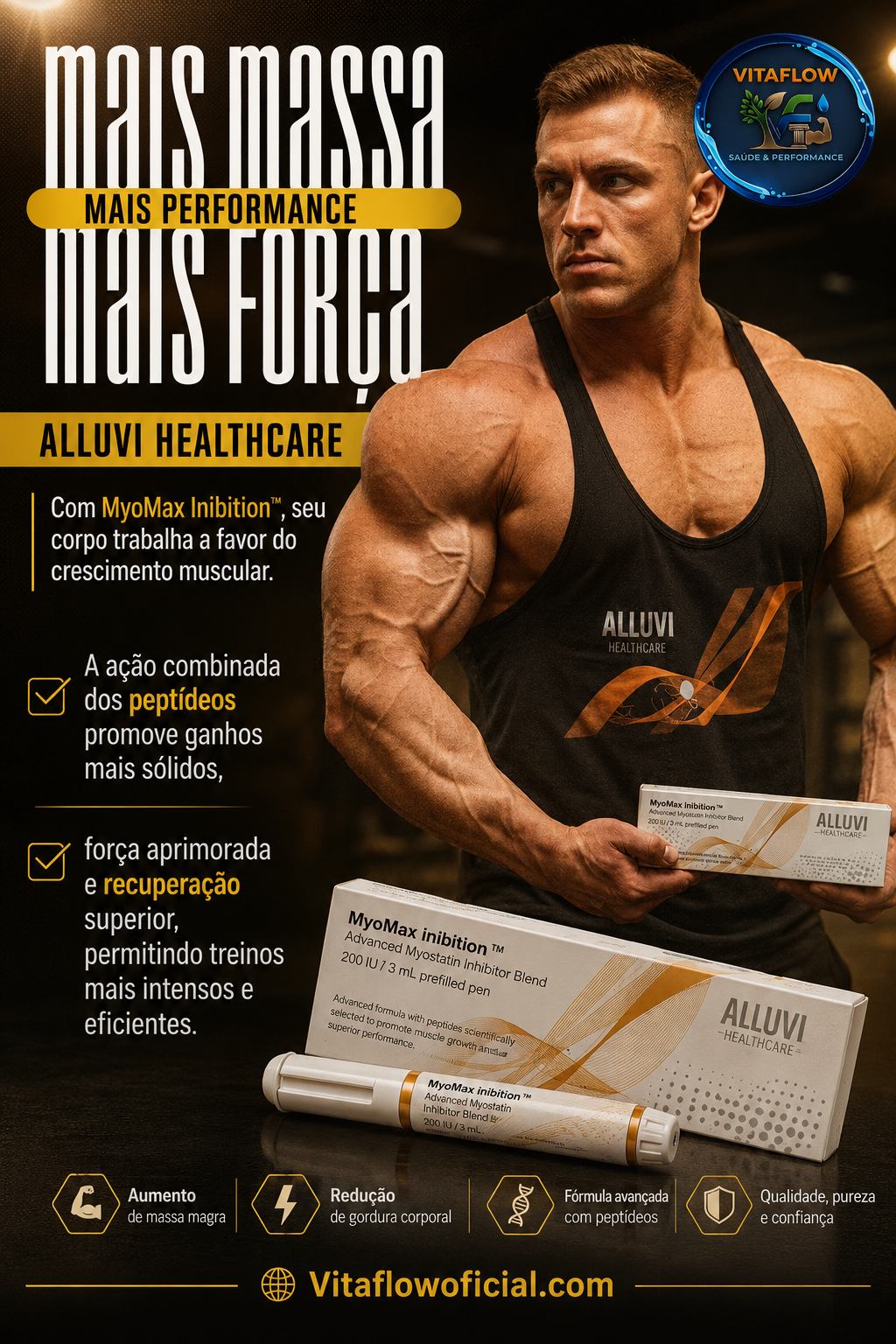 🔥 PROMOÇÃO 2(duas) canetas MyoMax Inibition - CJC 1295 + HGH Frag + Folistatin 🔥