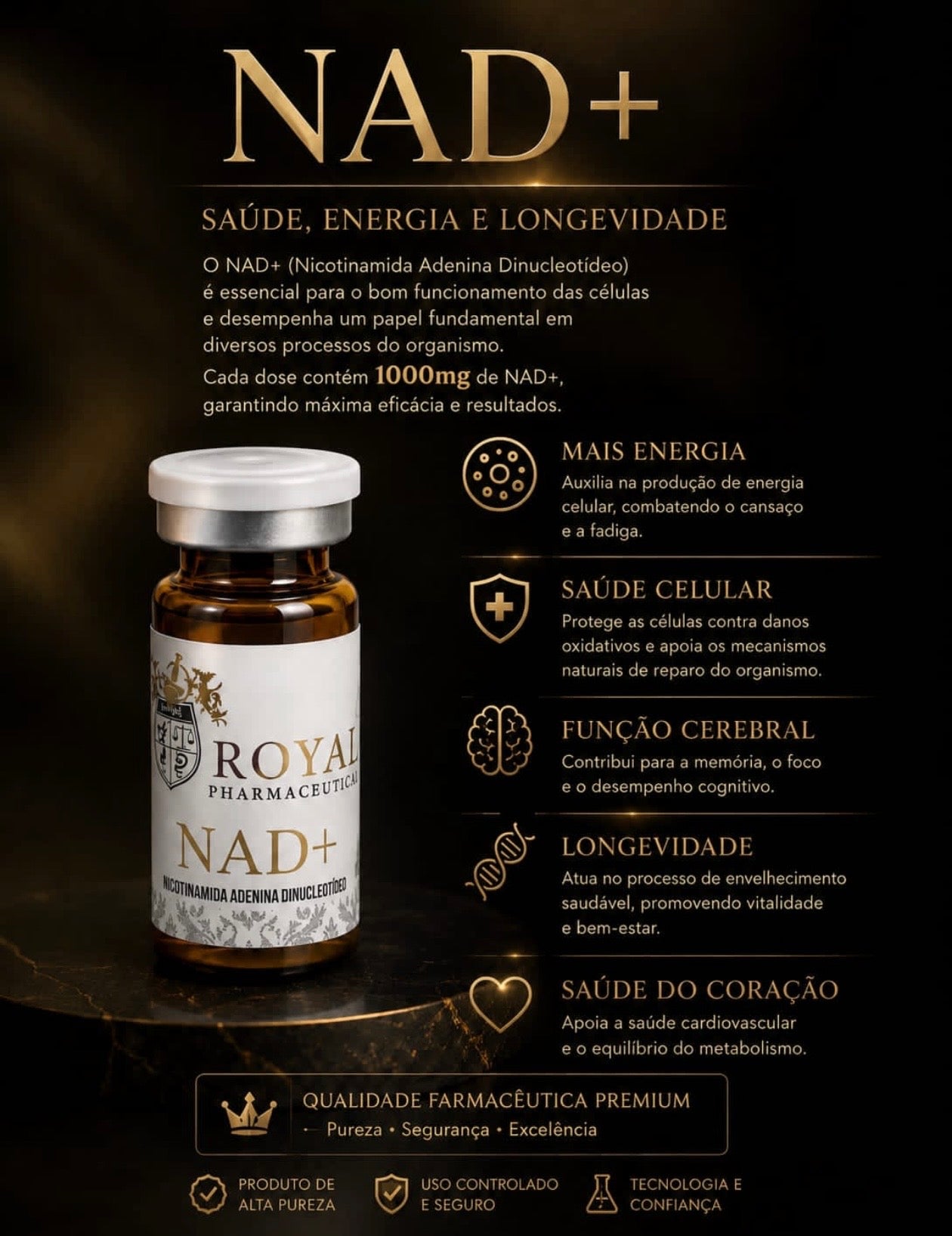 NAD+ 1000mg - Royal Pharmaceutical