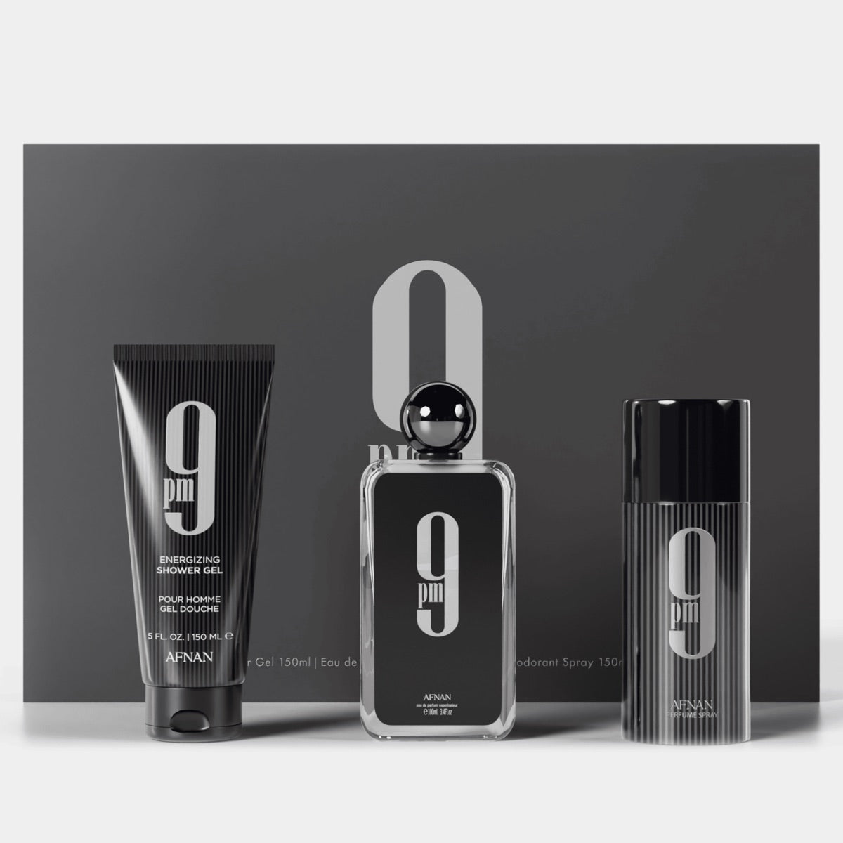 Afnan Kit Afnan 9PM EDP 100ml 3Pcs — Masculino