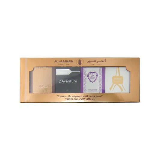Al Haramain Kit Al Haramain 4X10Ml Gold +L'Aventure +Azlan Amber +Blanche — Unissex