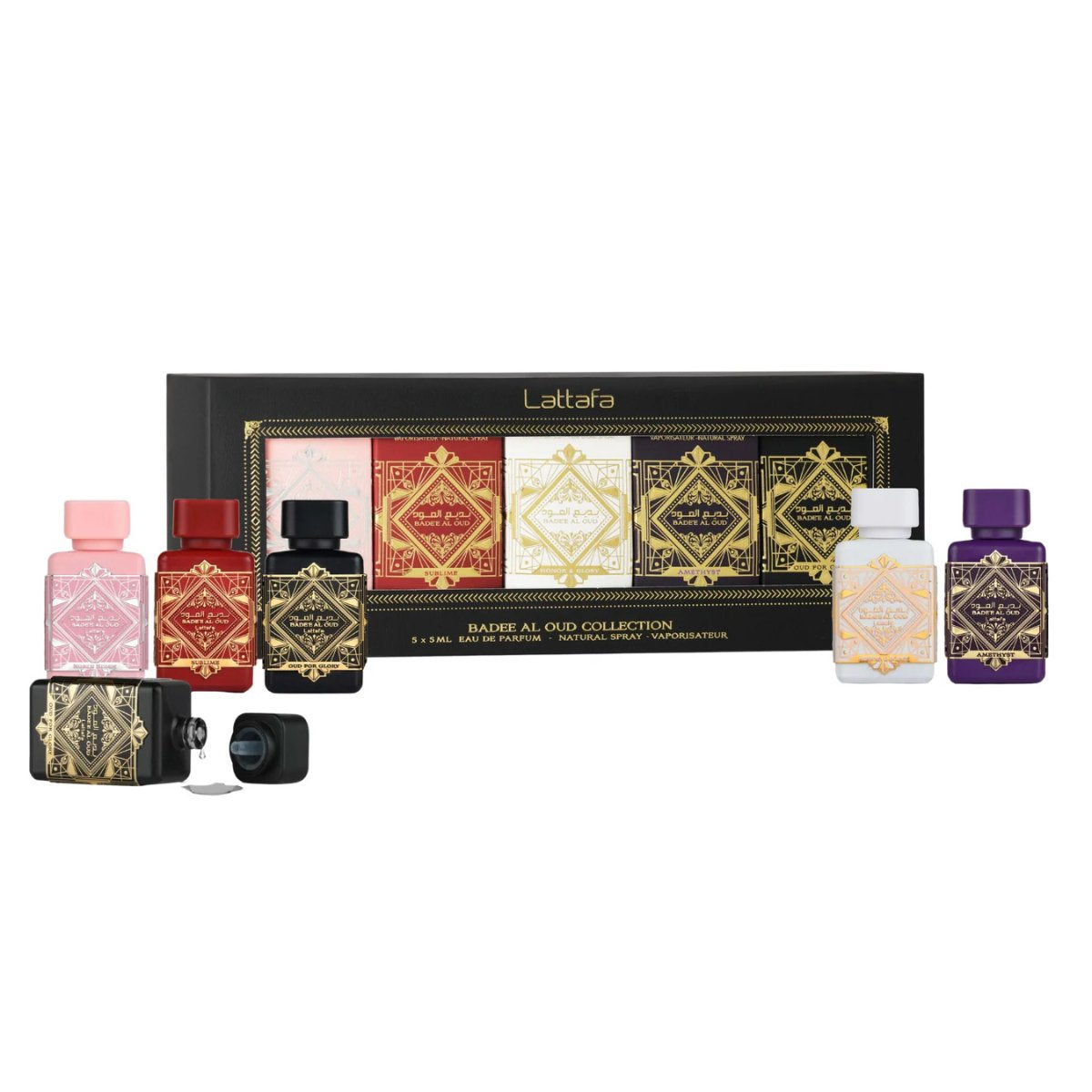 Lattafa Kit Lattafa Mini Badee Al Oud EDP (5Pcs X 5Ml) — Unissex