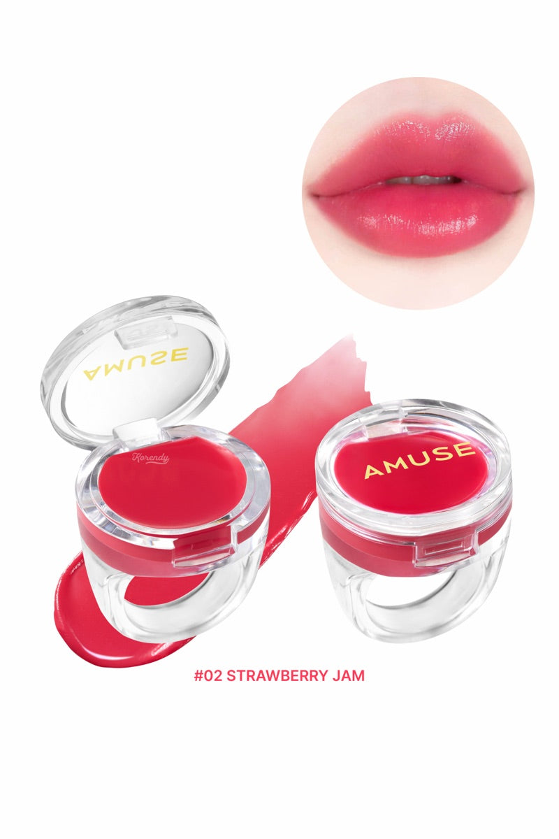 Amuse Ring Lip Balm 02 Strawberry Jam Ring
