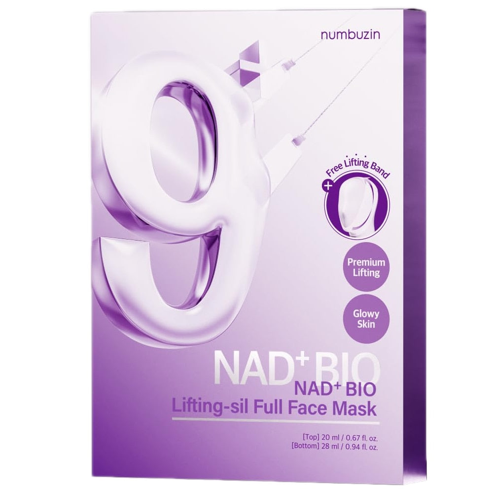 Numbuzin No.9+ Nad+Bio Lifting-Sil Full Face Mask 20+28Ml