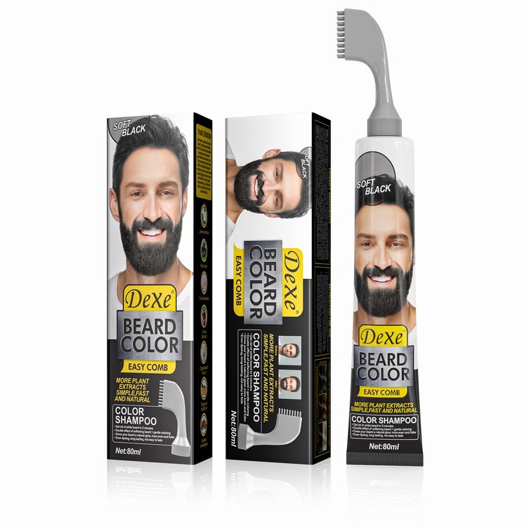 Dexe Shampoo Coloração Barba Soft Black 80ml