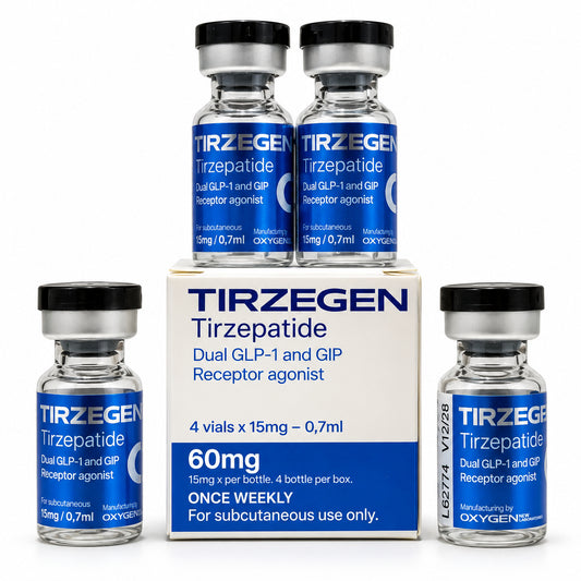 Tirzepatida 60mg (diluída - 4 ampolas de 15mg) - Oxygen KW