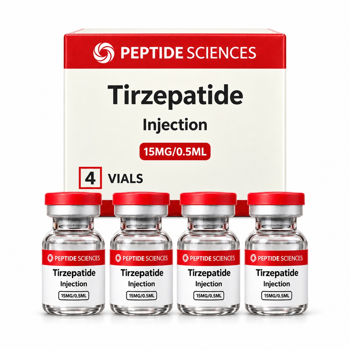 Tirzepatida 15mg (4 ampolas - Total 60mg) - Peptide Sciences