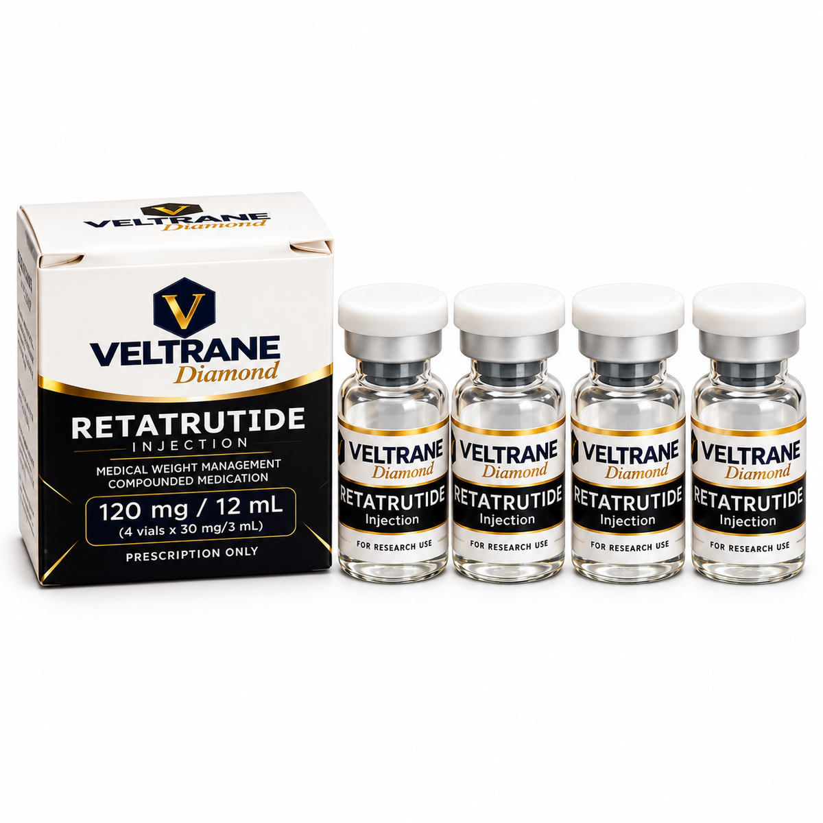 Retatrutida 120mg (4 ampolas) - Veltrane Diamond
