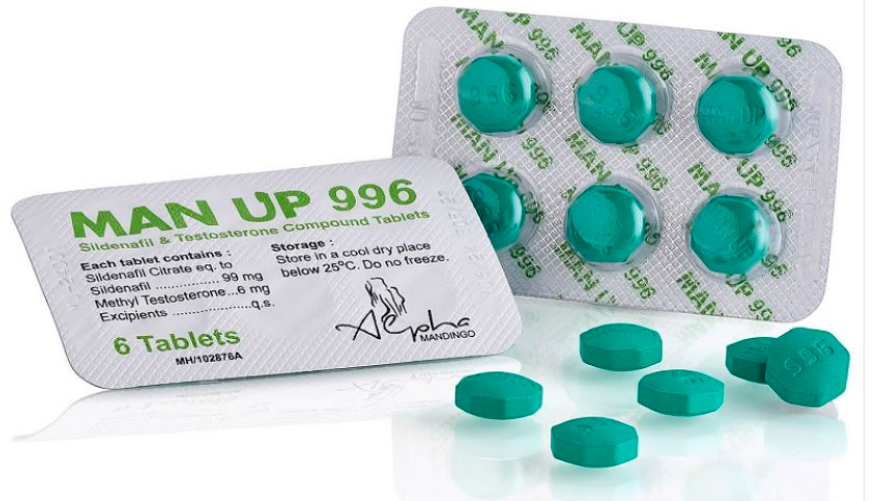Viagra + Methyl Testosterona Man UP 996 99mg + 6mg - Alpha Pharma