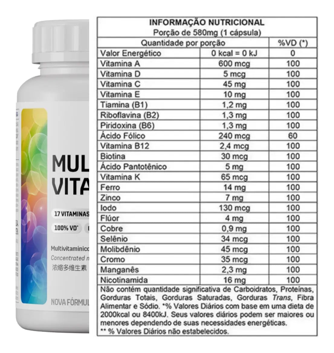 Multivitamínico 90 Cápsulas - Dux Nutrition