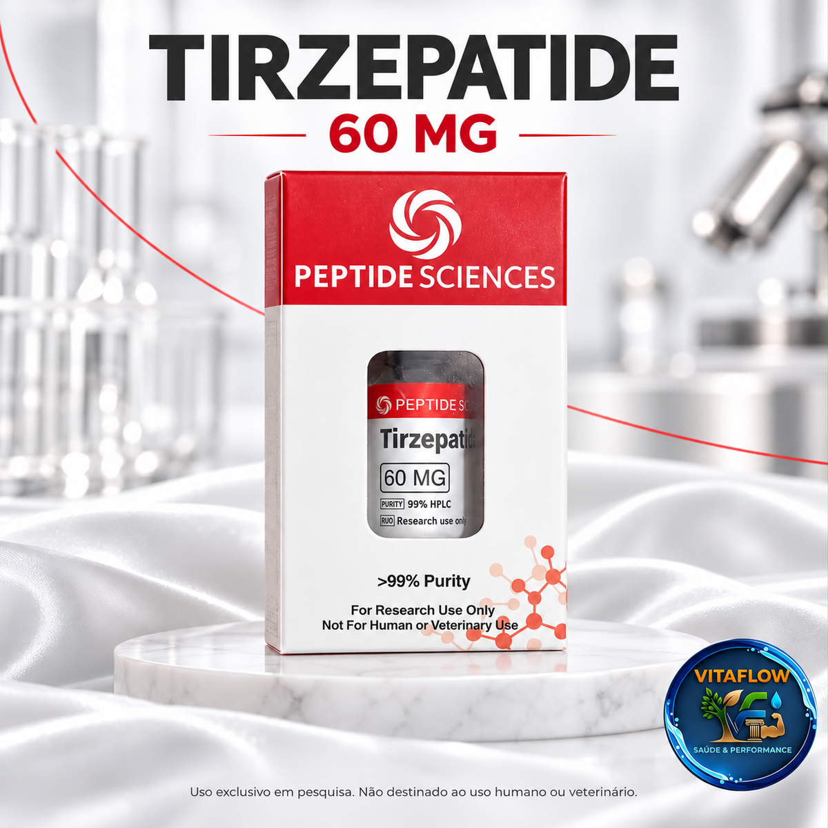 Tirzepatida 60mg (Bujão único) - Peptide Sciences