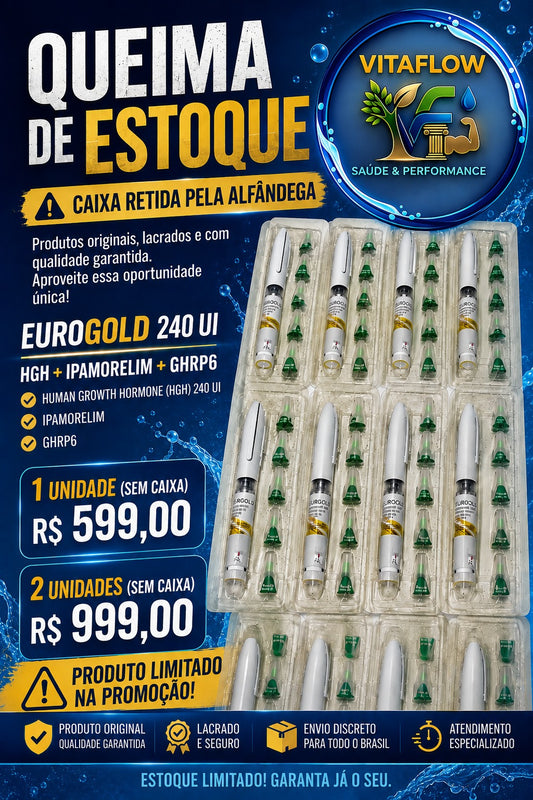 🔥2 Canetas 240UI Eurogold 🔥PROMOÇÃO RELÂMPAGO ⚡⚡⚡