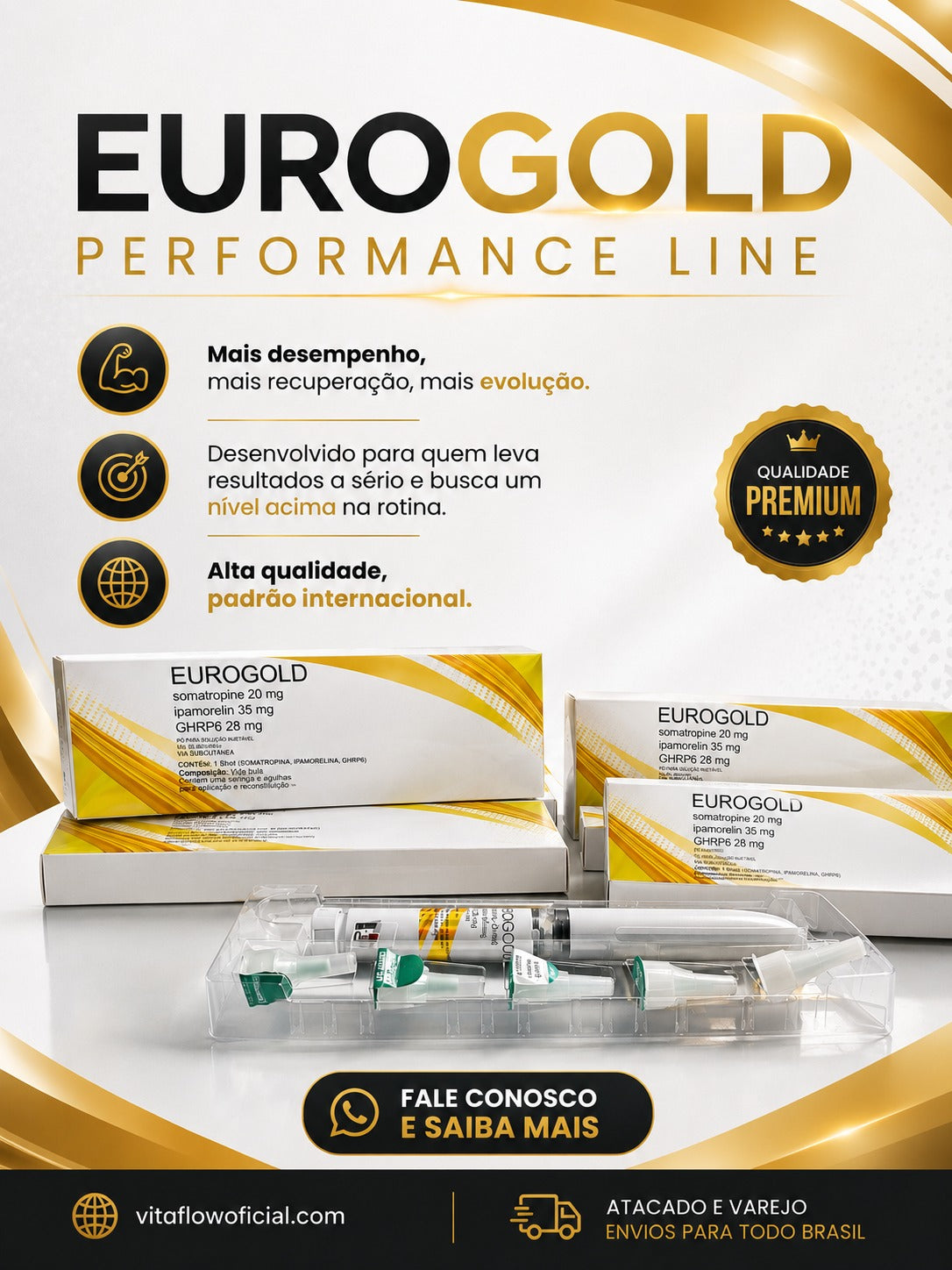 🔥2 Canetas 240UI Eurogold 🔥PROMOÇÃO RELÂMPAGO ⚡⚡⚡