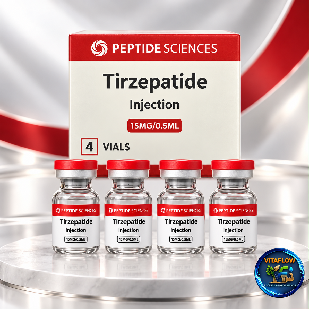 Tirzepatida 15mg (4 ampolas - Total 60mg) - Peptide Sciences
