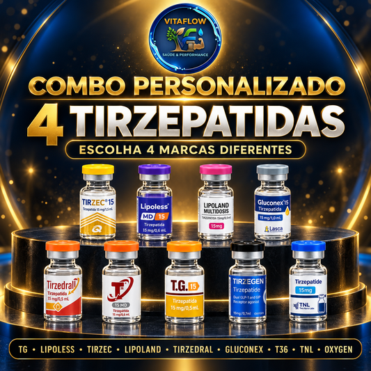 COMBO MIX 4 Tirzepatida 15mg (4 ampolas - Total 60mg)