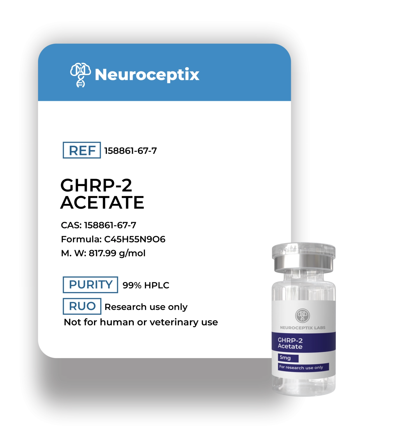 GHRP2 5mg - Neuroceptix - Não acompanha BAC