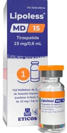 Lipoless 15mg MD (Bujão único - Total 60mg)