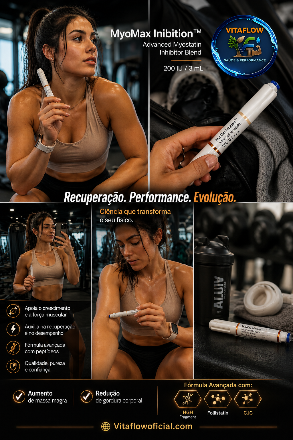 🔥 PROMOÇÃO 2(duas) canetas  MyoMax Inibition - CJC 1295 + HGH Frag + Folistatin 🔥